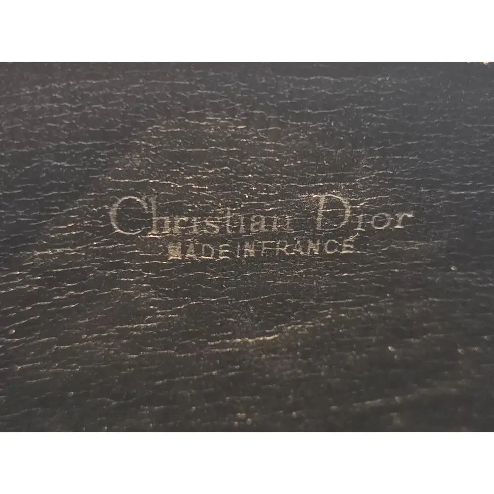 Christian Dior Trotter Monogram Shoulder Bag Navy Canvas CD Logo Vintage - Picture 12 of 16